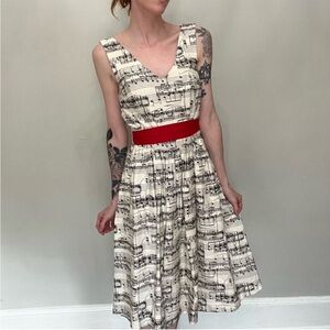 Modcloth White Sleeveless Midi Dress XS